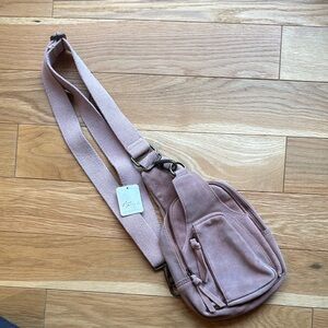 Free People Pink Crossbody Bag with Adjustable Strap